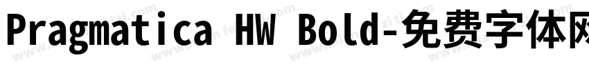 Pragmatica HW Bold字体转换